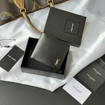 607727 MONOGRAM Folded Bag Card Holder Replica SAINT LAURENT wallets