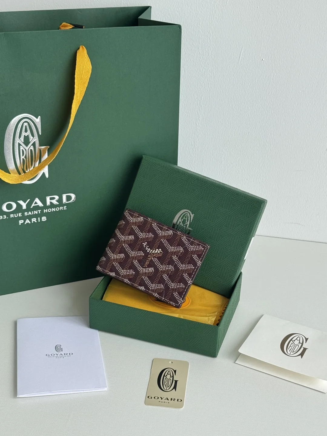 Goyard 3311 Insert Victoire Check Card Holder Card Case