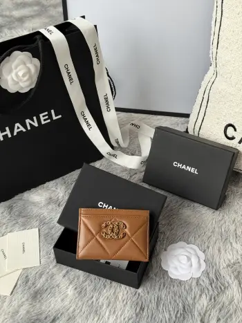 AP1167 Embroidered Argyle Cardholder Replica Chanel wallets