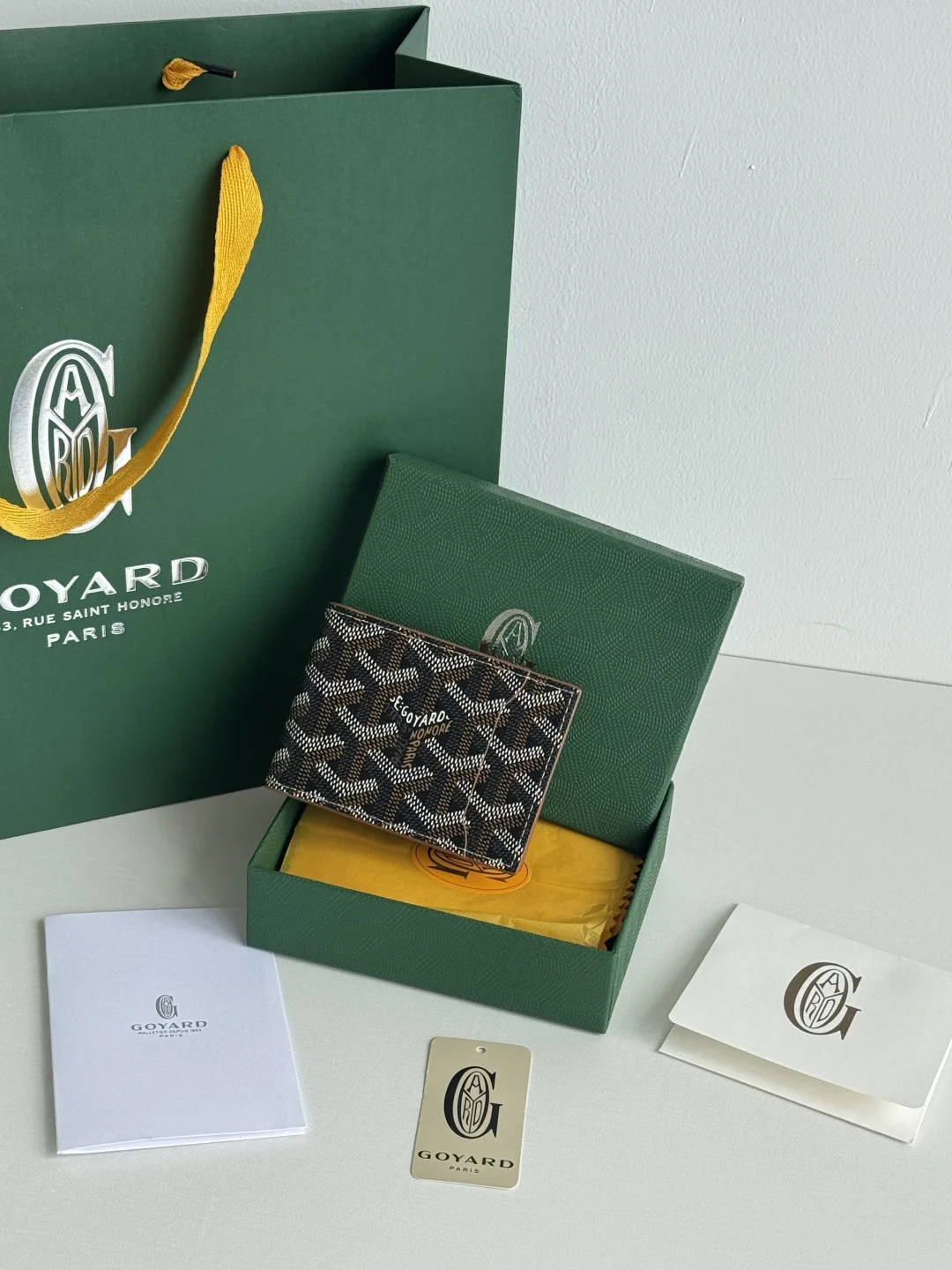 Goyard 3311 Insert Victoire Check Card Holder Card Case