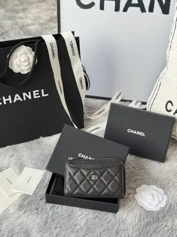 A3179 2024 7-shaped single pull card holder Replica Chanel wallets