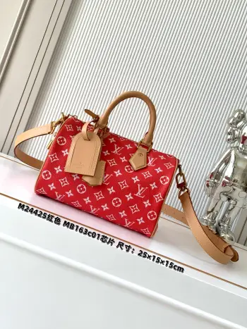 M24425 Red Speedy P9 Bandouliere 25 Bag Replica Louis Vuitton travel bags