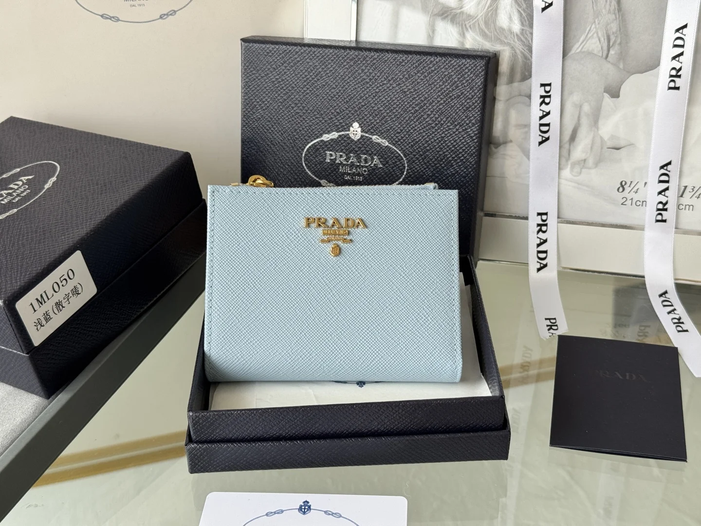 Prada 1ML050 Saffiano Leather Bifold Wallet