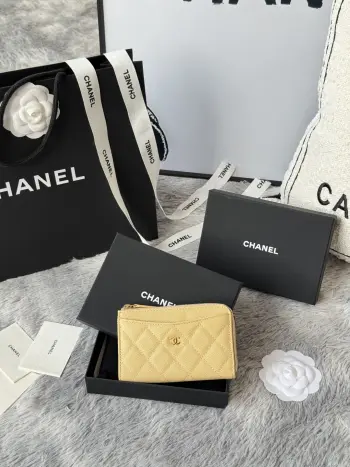 A3179 2024 7-shaped single pull card holder Replica Chanel wallets
