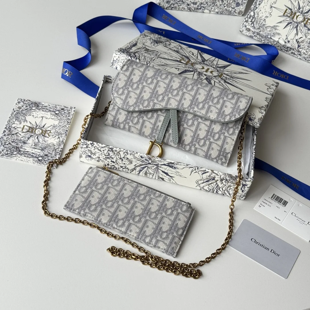 Dior S5614CTZQ-M928-TU SaddleWoc Chain Bag