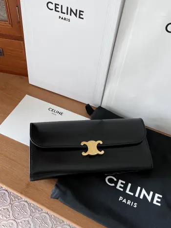 10E313 TRIOMPHE Large Wallet Replica Celine wallets
