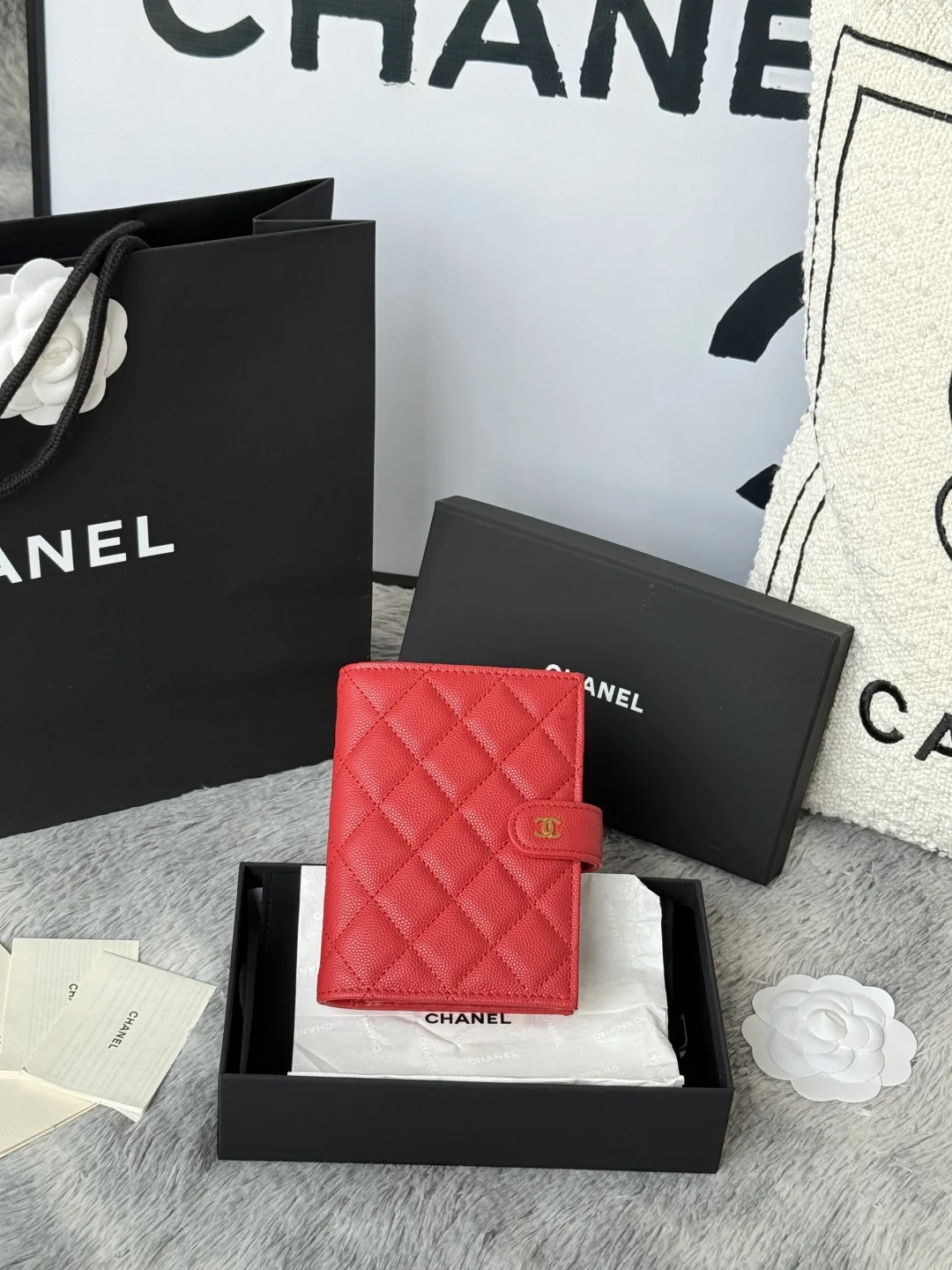 Chanel AP3196 2025 New Product Passport Holder Passport Case Chanel AP3196 2025 New Product Passport Holder Passport Case