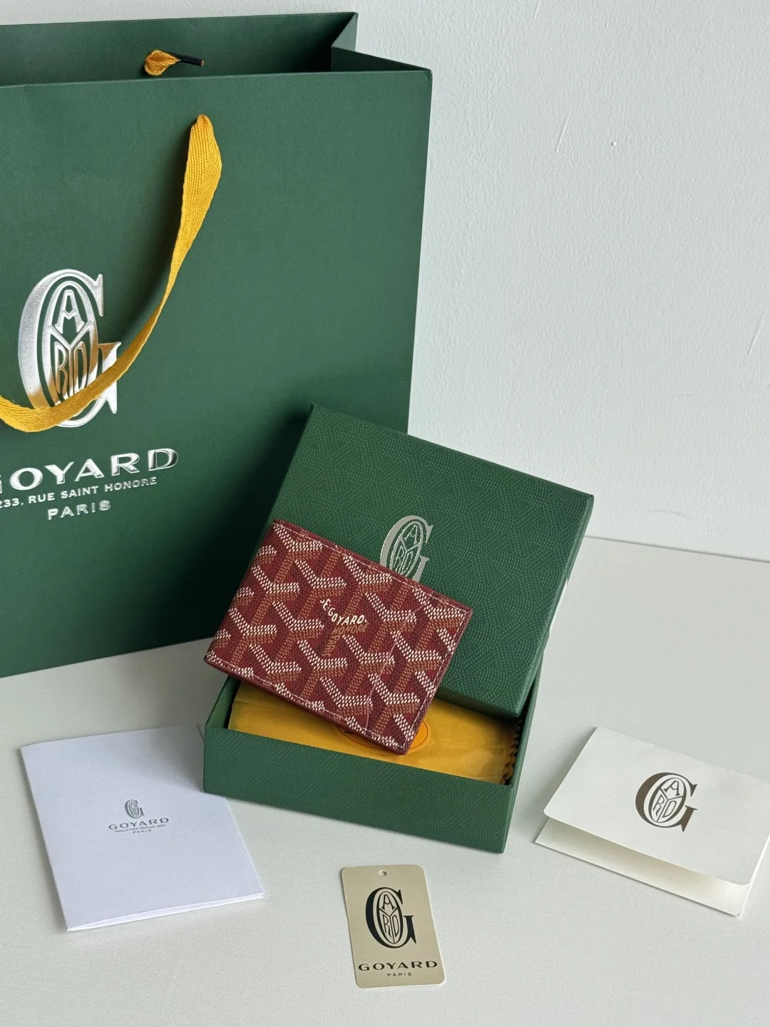 Goyard 3311 Insert Victoire Check Card Holder Card Case