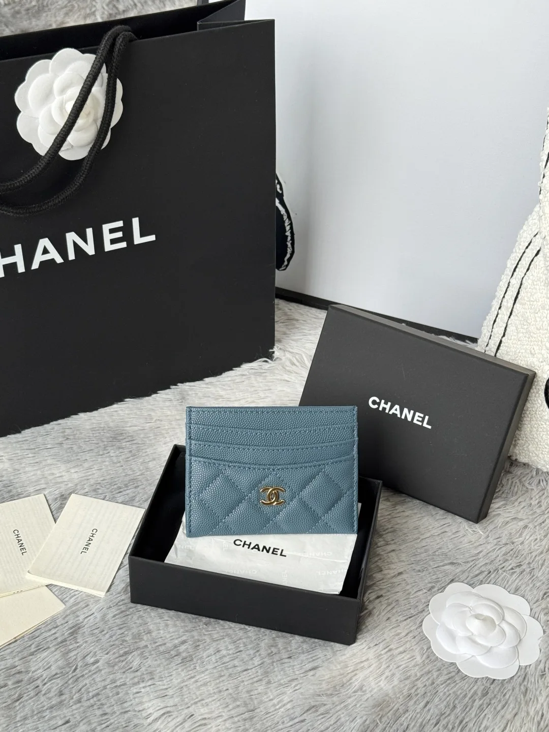Chanel AP4472 2025 calfskin card holder