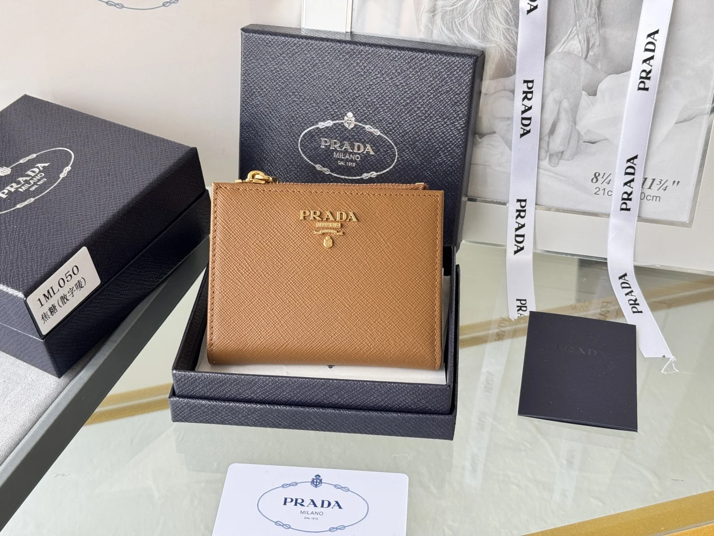 Prada 1ML050 Saffiano Leather Bifold Wallet