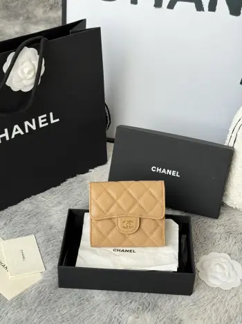 82288 Lambskin CF Trifold Wallet Coin Purse Replica Chanel wallets