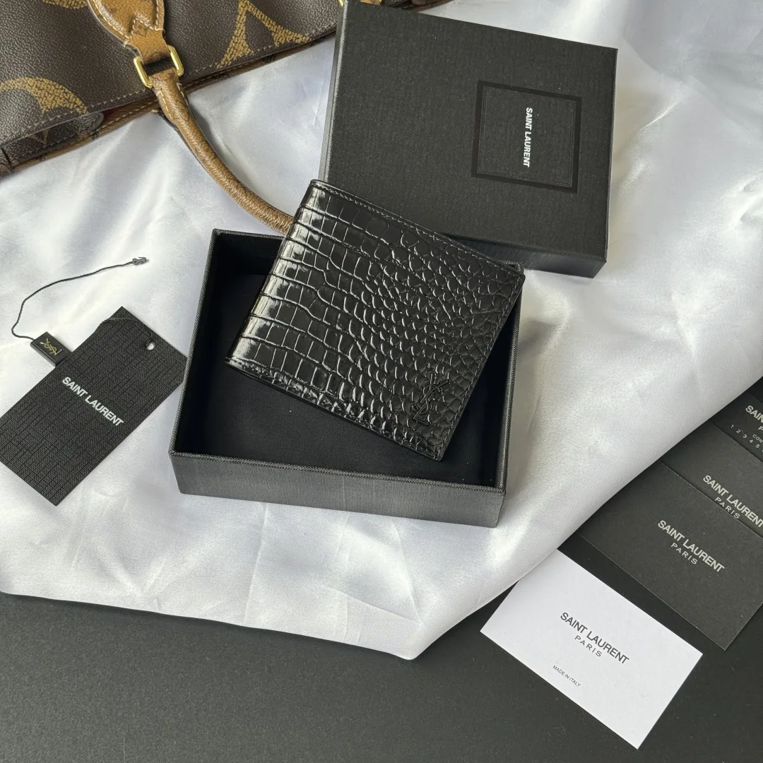 SAINT LAURENT 607727 MONOGRAM Foldable Bag Card Holder