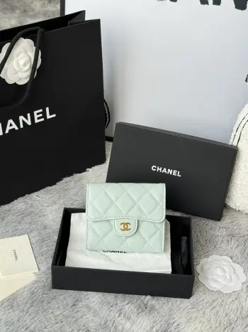 82288 Calfskin Caviar CF Trifold Wallet Replica Chanel wallets