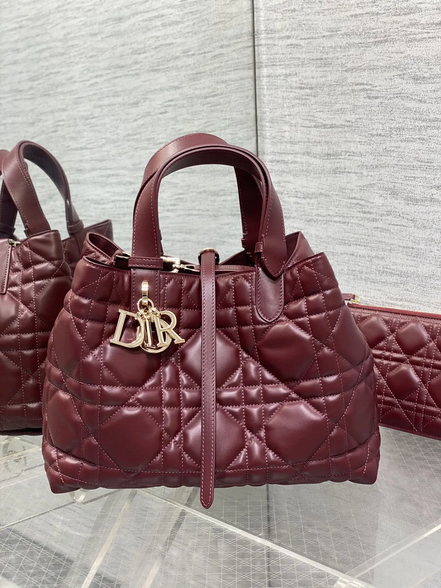 Dior Medium Toujours handbag in burgundy