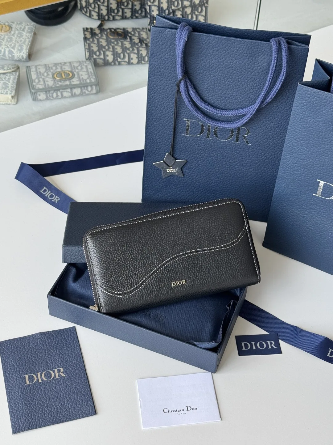 Dior 2ADBC315YKK_H00N_TU Saddle Zipper Long Wallet Dior 2ADBC315YKK_H00N_TU Saddle Zipper Long Wallet