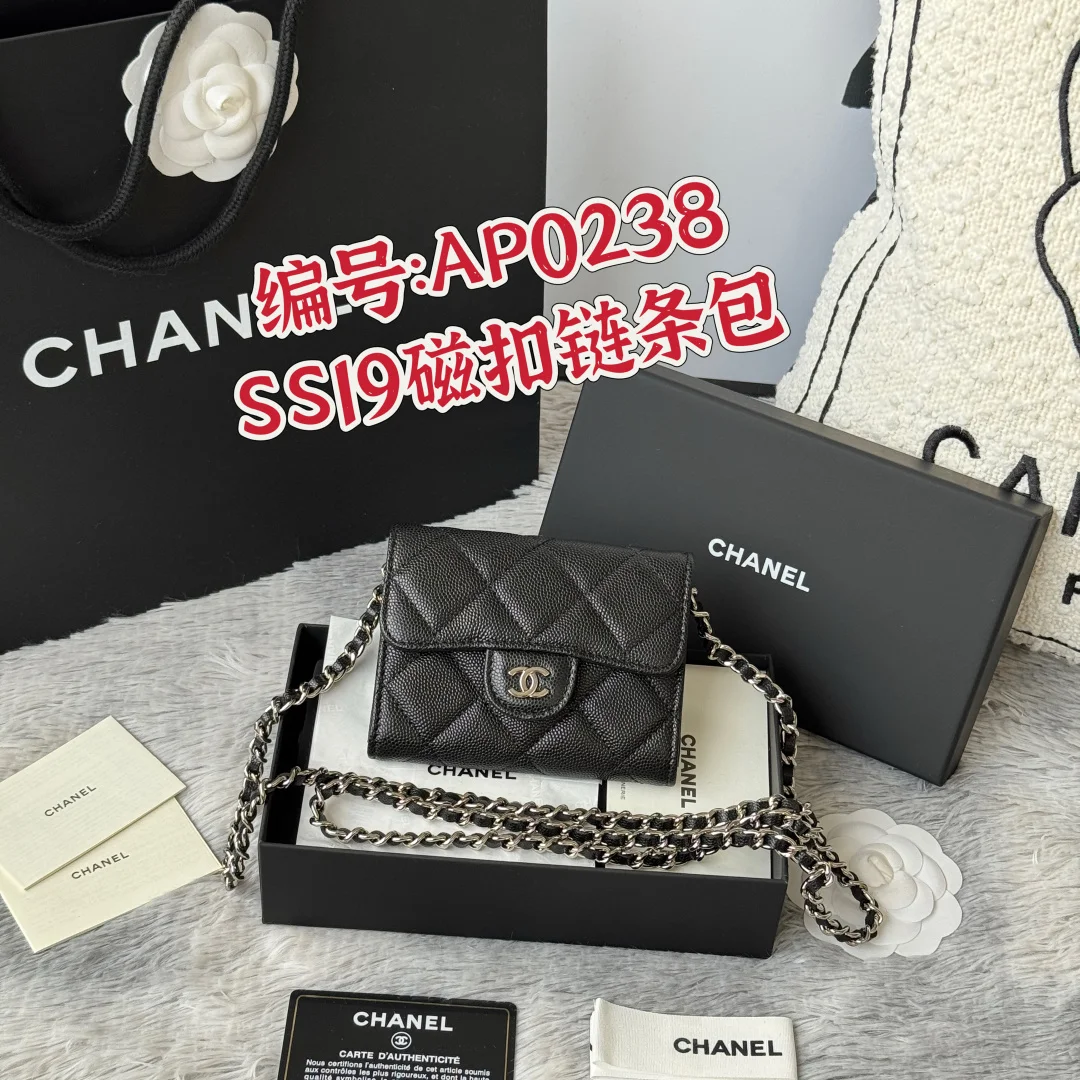 Chanel 0238 SS19 Magnetic Snap Chain Bag Small Chanel Chain Bag