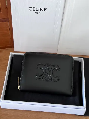 10K533 TRIOMPHE Compact Zipped Wallet Replica Celine wallets