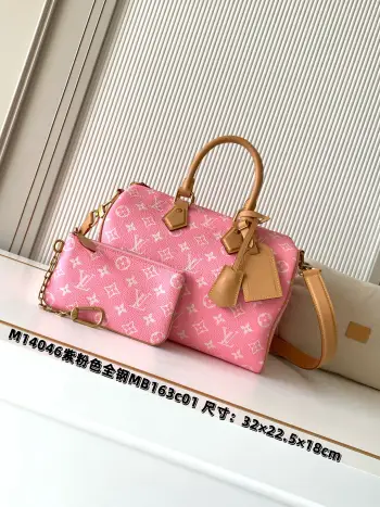 M14064 Mauve Pink Speedy P9 Bandouliere 30 Bag Replica Louis Vuitton travel bags