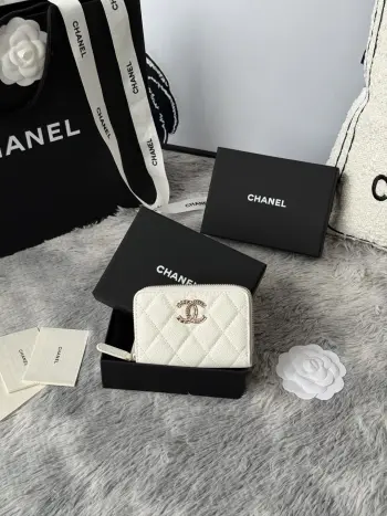 AP3045 22k Embossed Logo Double C Cardholder Replica Chanel wallets