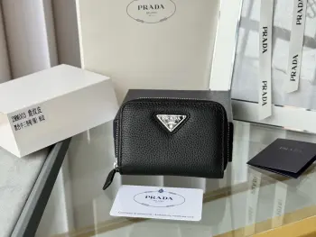 2MM003 Deer Leather Unisex Card Holder Coin Purse Replica Prada wallets