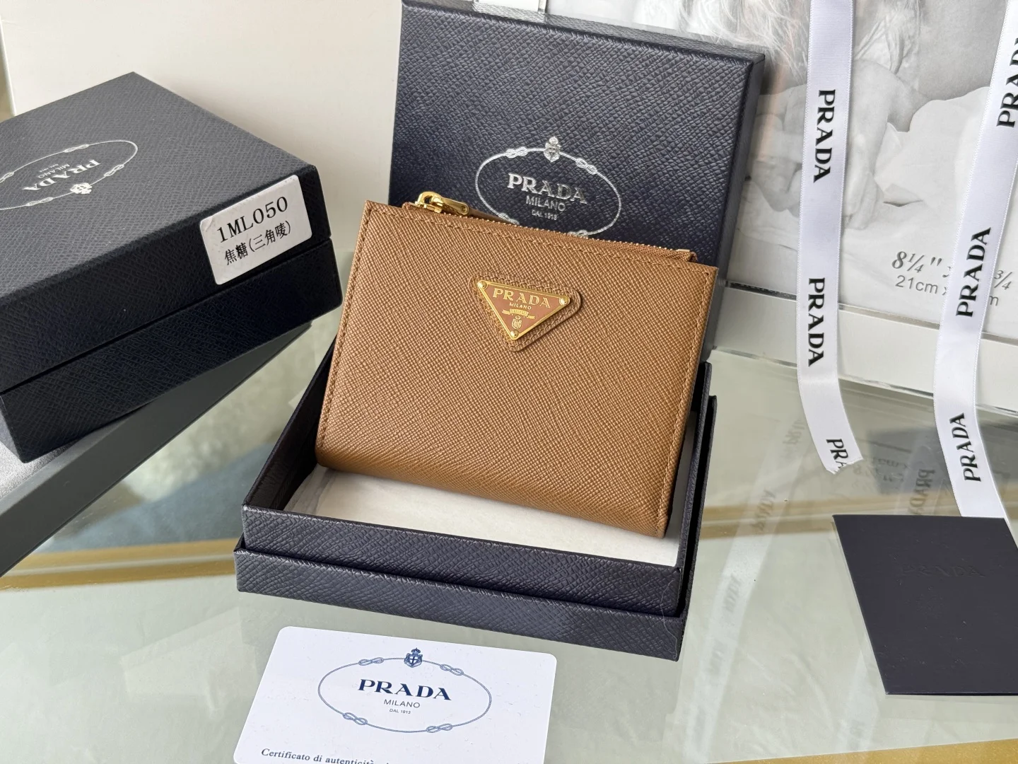 Prada 1ML050 Saffiano Leather Bifold Wallet