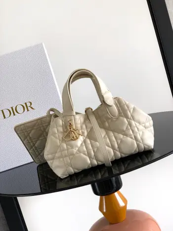 Toujours handbag, small, light almond Replica Dior womens bags