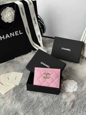 AP3048 22k Embossed Logo Double C Cardholder Replica Chanel wallets