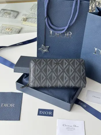 2ESBC252YSE-315 Long Zipper Wallet Replica Dior wallets