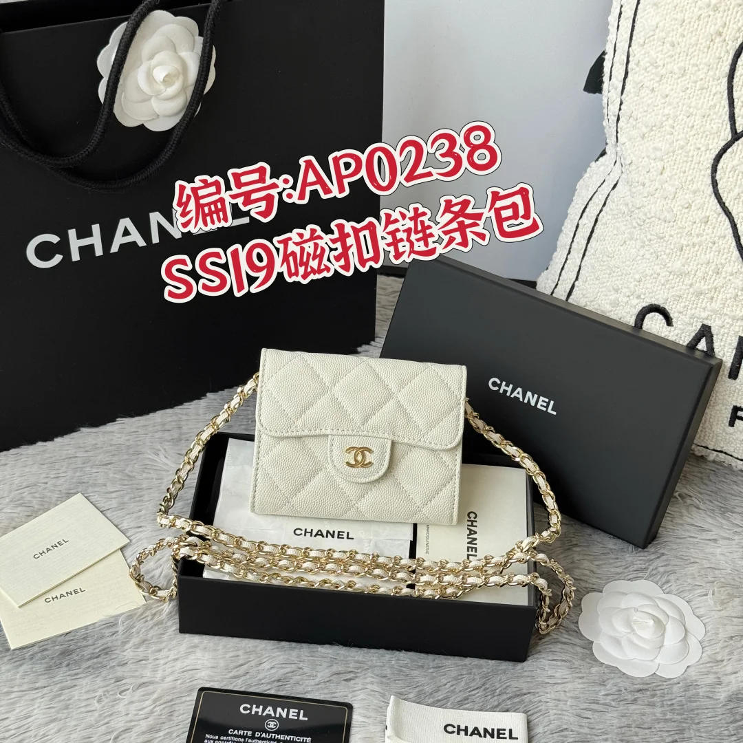 Chanel 0238 SS19 Magnetic Snap Chain Bag Small Chanel Chain Bag