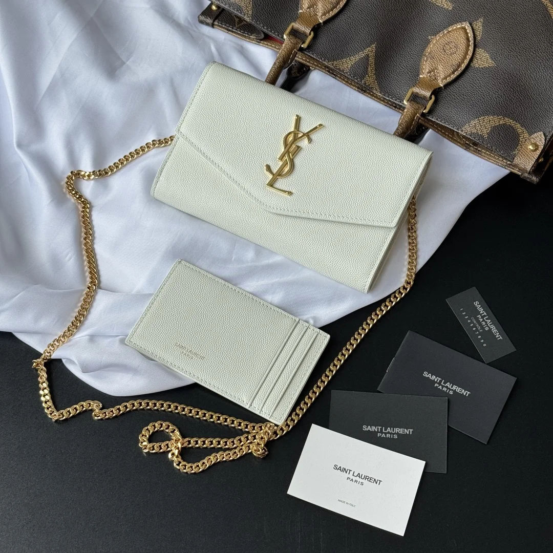 SAINT LAURENT 607788 Uptown Mini Envelope Clutch