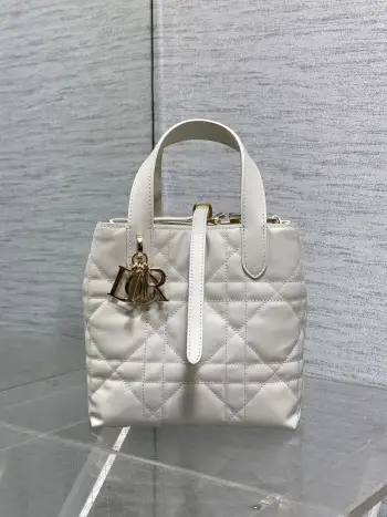 White Toujours Vertical Small Handbag Replica Dior womens bags
