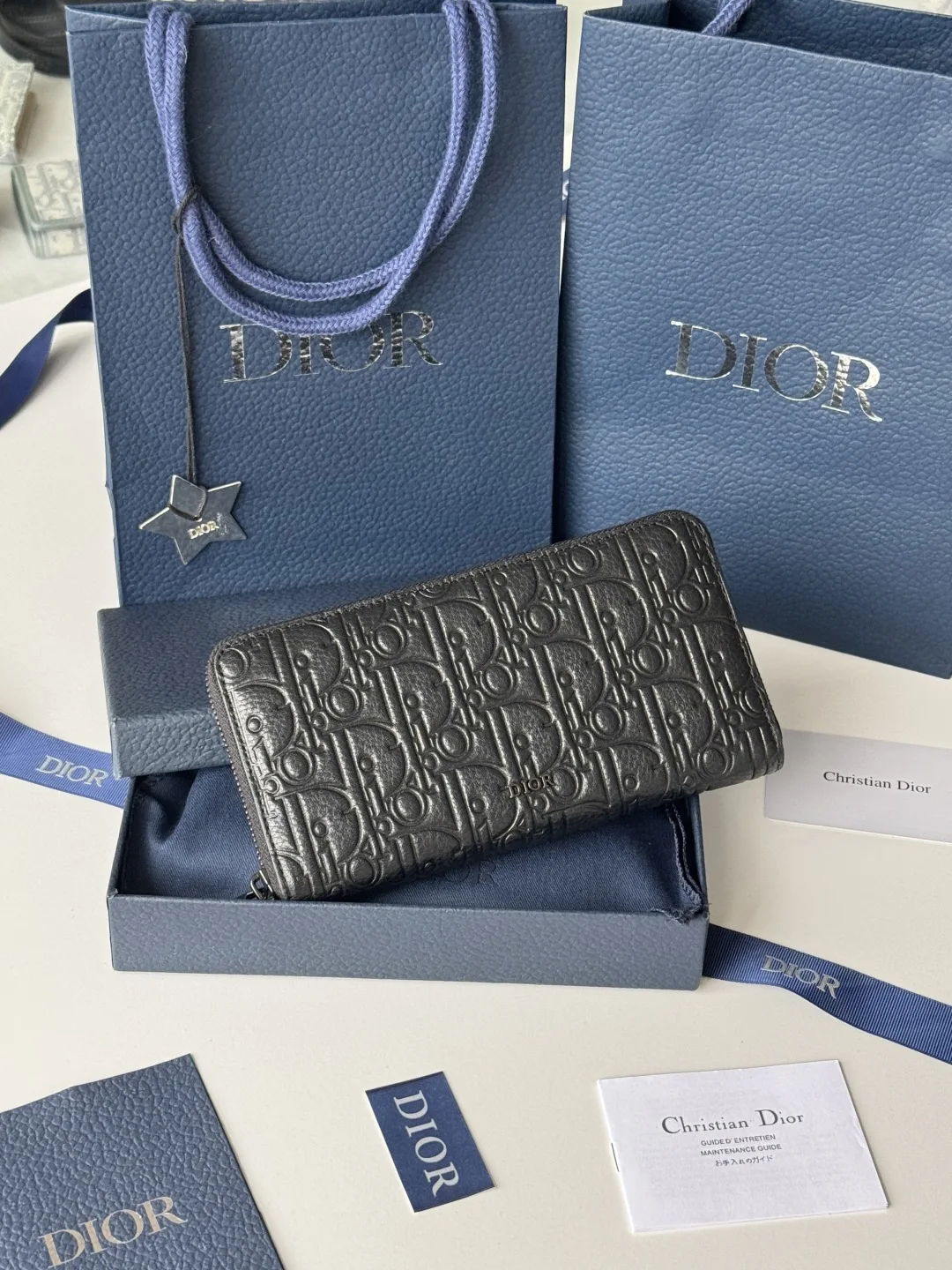 Dior 2ADBC315YKK_H00N_TU Saddle Zip Long Wallet