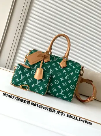 M14077 Dark Green Speedy P9 Bandouliere 30 Bag Replica Louis Vuitton travel bags