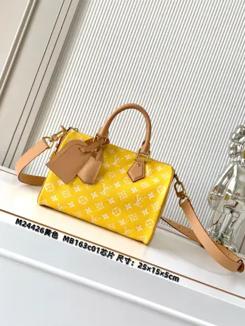 M24426 Yellow Speedy P9 Bandouliere 25 Bag Replica Louis Vuitton travel bags