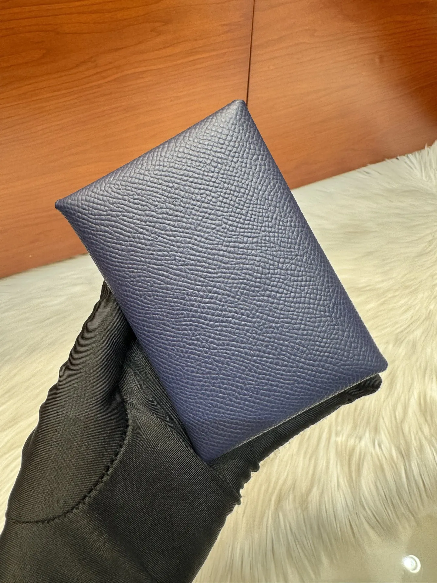 Hermes Calvi Duo card holder Epsom coin purse