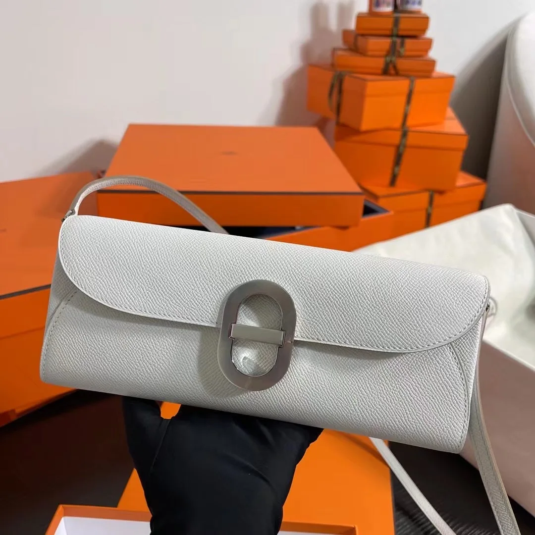 Hermes Chained Andre Pig Nose Crossbody Bag to go 24cm Epsom M4 Gris Pale Hermes Chained Andre Pig Nose Crossbody Bag to go 24cm Epsom M4 Gris Pale