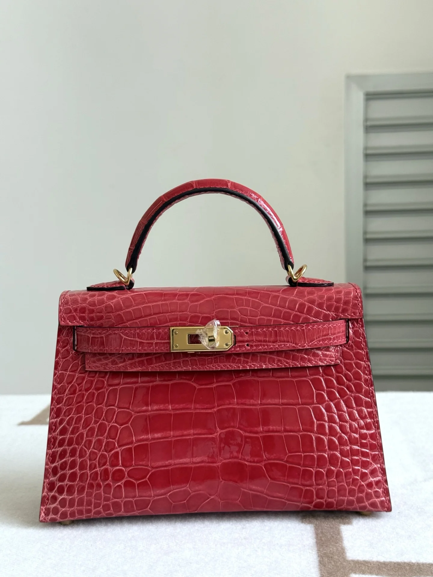 Hermes Kelly II 19cm Shiny American Alligator Handbag