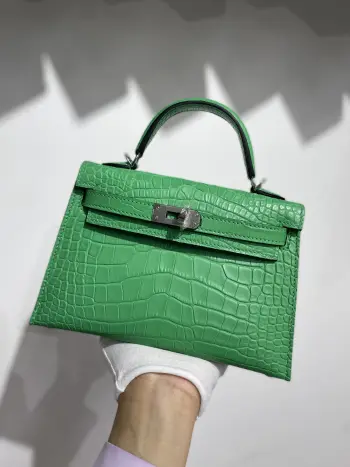 Kelly II 19cm Imported American Matte Alligator Leather Ladies Handbag Replica Hermes womens bags