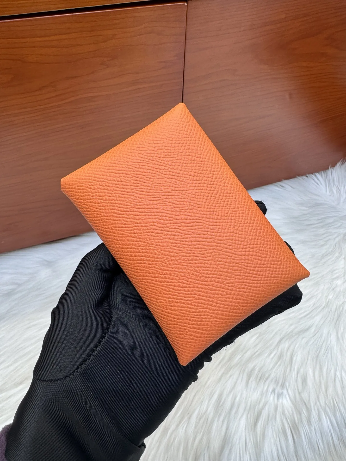 Hermes Calvi Duo card holder Epsom coin purse