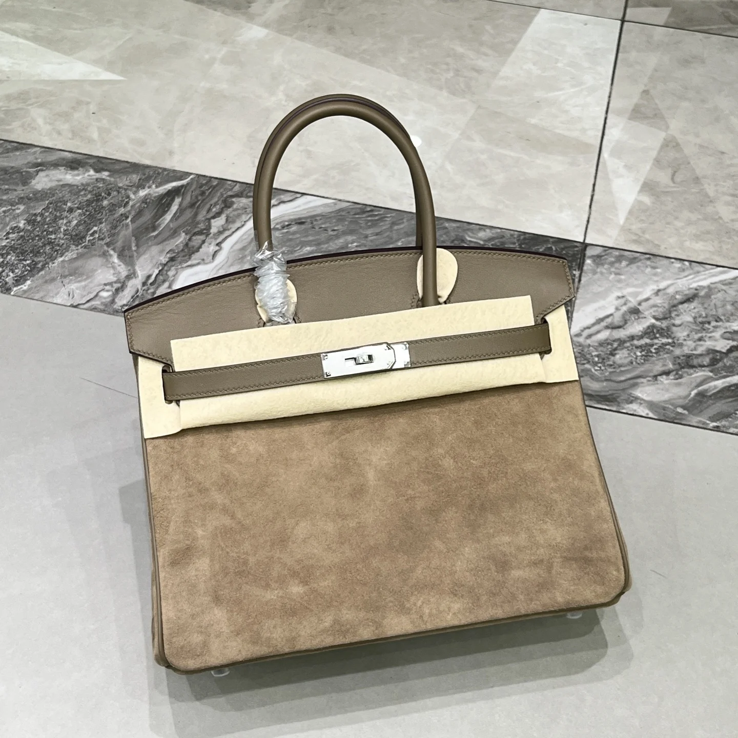 Hermes Birkin 30 Swift Suede Women s Handbag