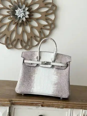 Birkin 25cm Faux Crocodile-Embossed Cowhide Leather Handbag Replica Hermes womens bags