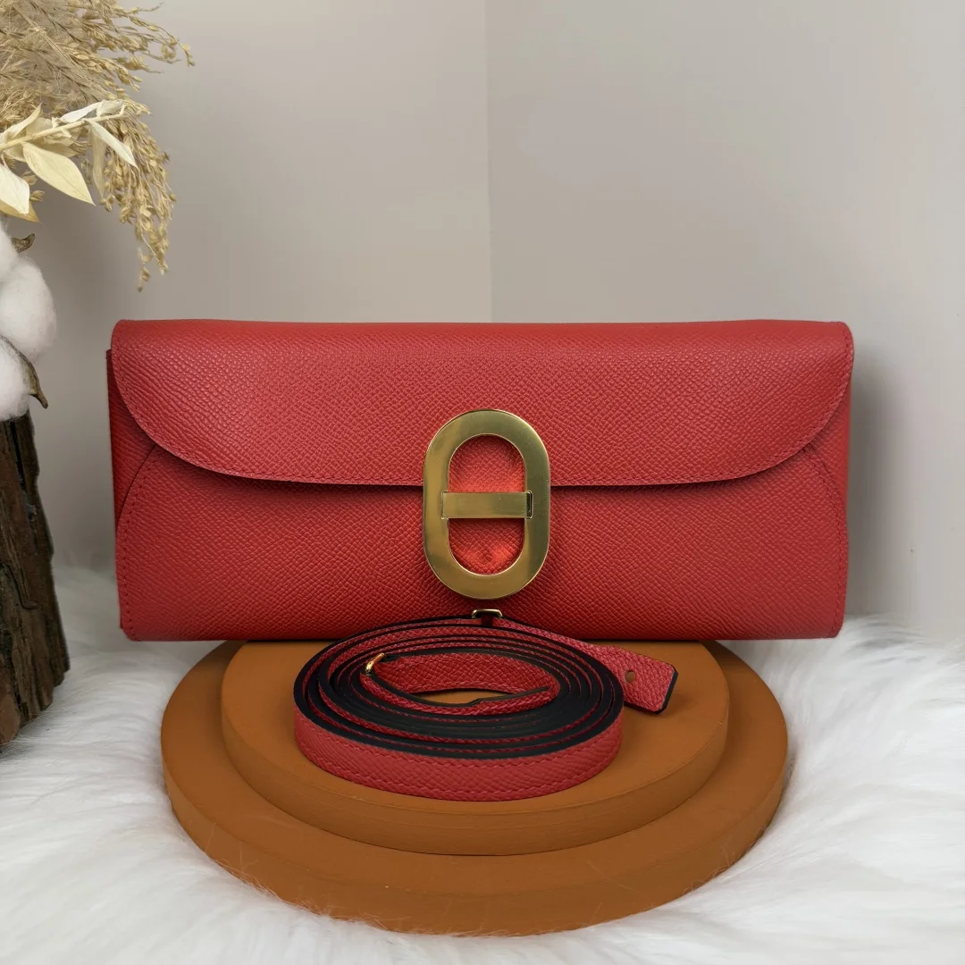 Hermes Chained Andre Pig Nose Crossbody Bag to go 24cm Epsom M4 Gris Pale Hermes Chained Andre Pig Nose Crossbody Bag to go 24cm Epsom M4 Gris Pale