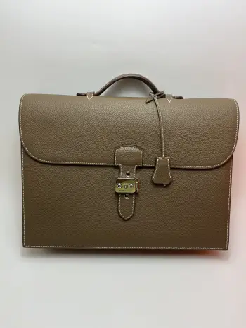 Sac a Depeches Combination Lock Men s Briefcase Laptop Bag Replica Hermes mens bags