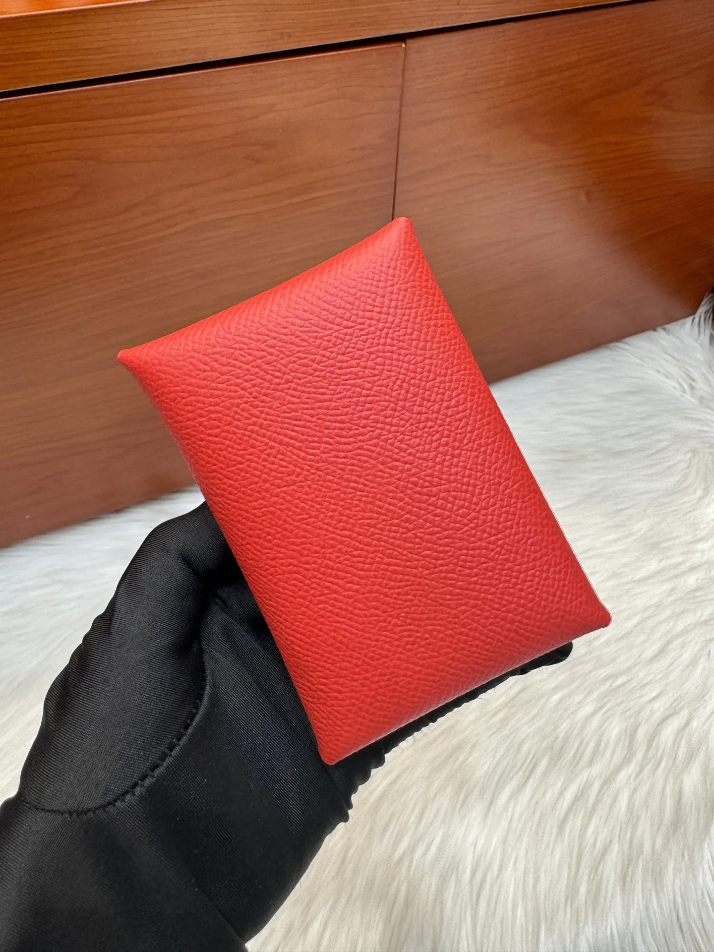 Hermes Calvi Duo card holder Epsom coin purse