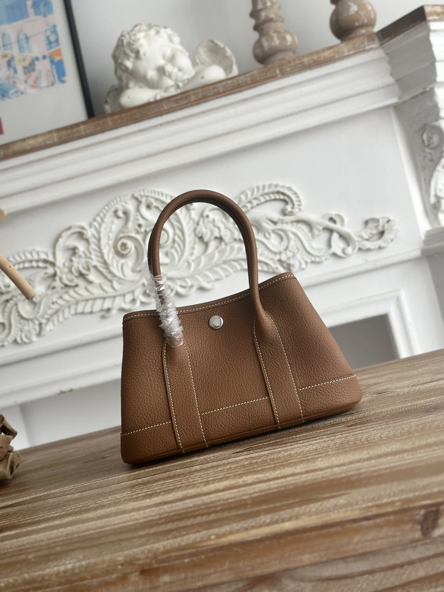 Hermes Garden Party Mini Ntogo Leather Handbag