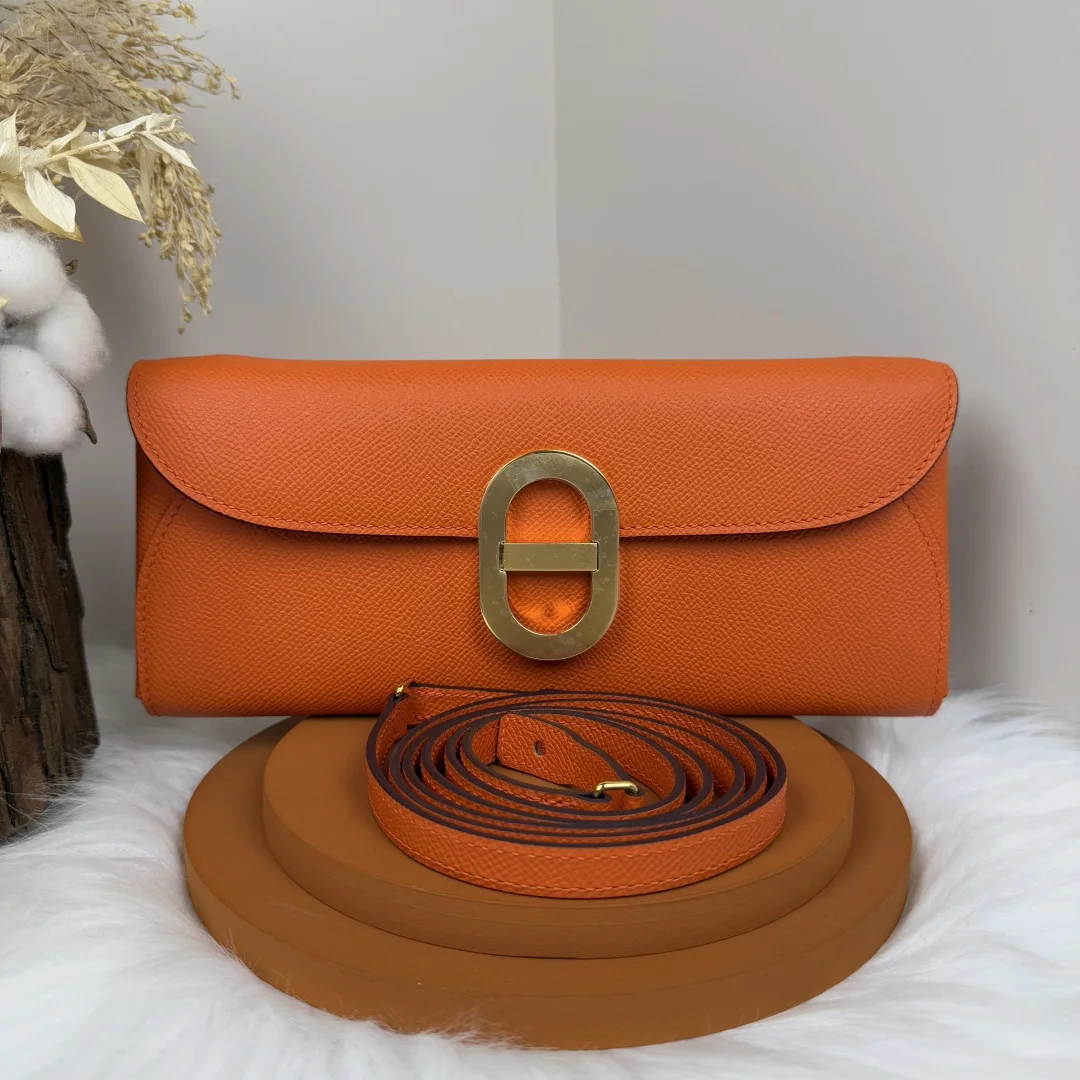 Hermes Chained Andre Pig Nose Crossbody Bag to go 24cm Epsom M4 Gris Pale Hermes Chained Andre Pig Nose Crossbody Bag to go 24cm Epsom M4 Gris Pale