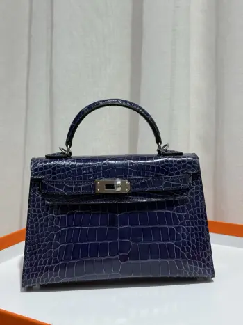 Kelly II 19cm Shiny American Alligator Handbag Replica Hermes womens bags