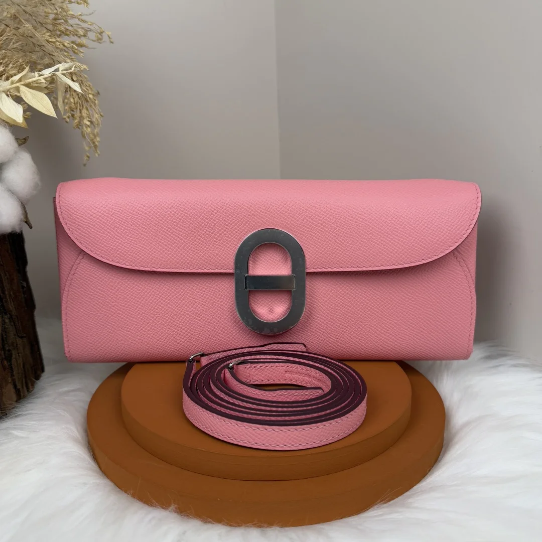 Hermes Chained Andre Pig Nose Crossbody Bag to go 24cm Epsom M4 Gris Pale Hermes Chained Andre Pig Nose Crossbody Bag to go 24cm Epsom M4 Gris Pale