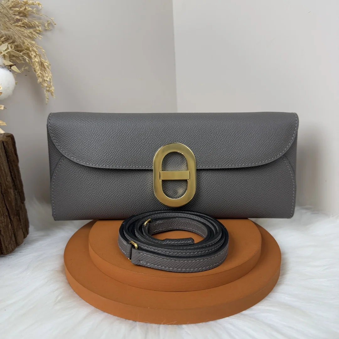 Hermes Chained Andre Pig Nose Crossbody Bag to go 24cm Epsom M4 Gris Pale Hermes Chained Andre Pig Nose Crossbody Bag to go 24cm Epsom M4 Gris Pale