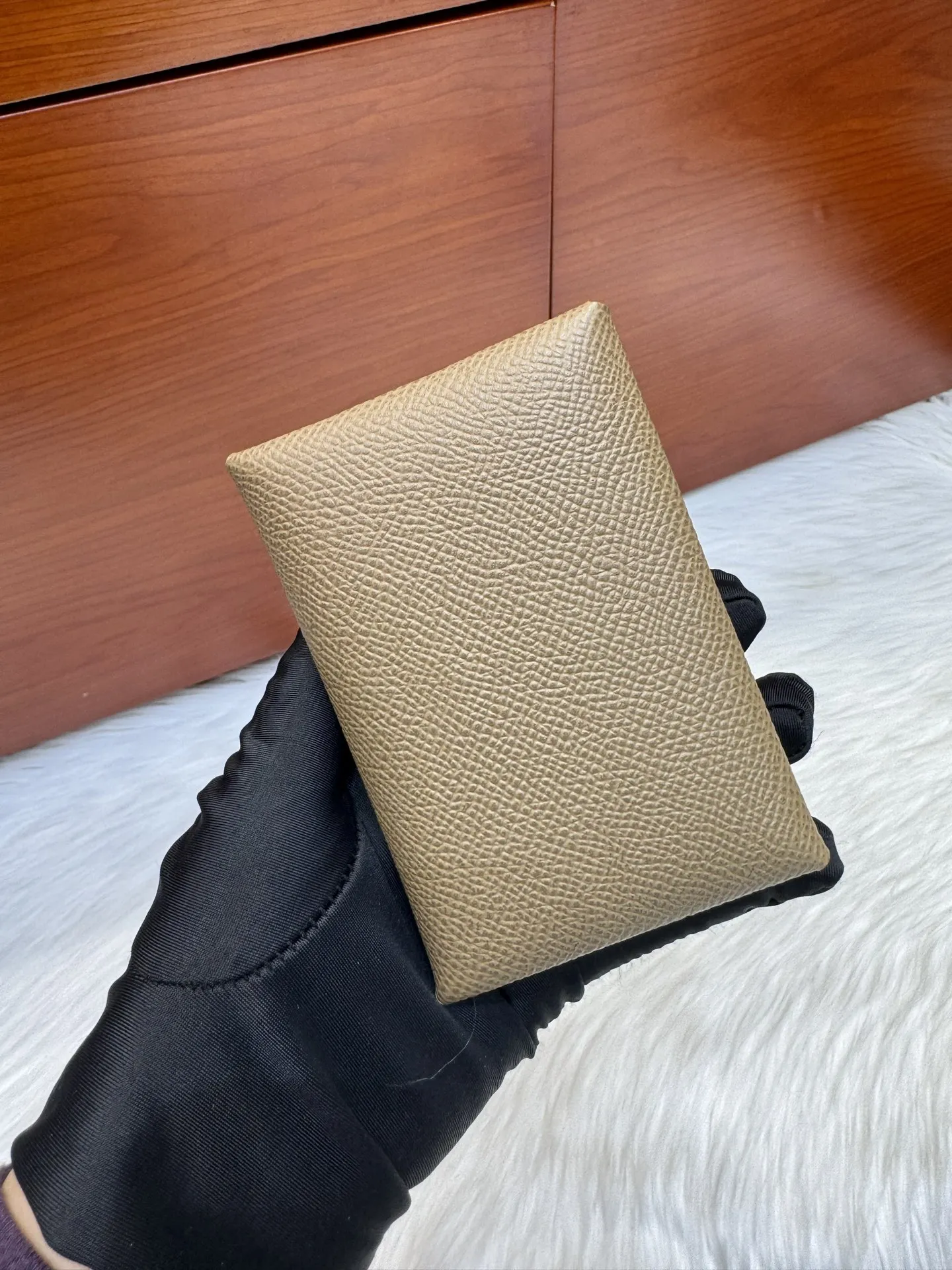 Hermes Calvi Duo card holder Epsom coin purse